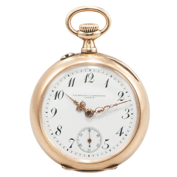 Small Swiss 14K pink gold keyless pocket watch Circa 1890 Small Swiss 14K pink gold keyless pocket watch Circa 1890