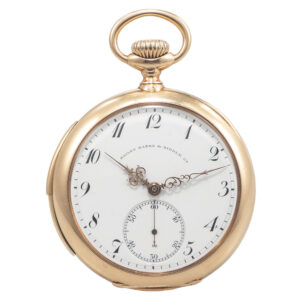 Fine Swiss gold minute repeating keyless pocket watch Circa 1903