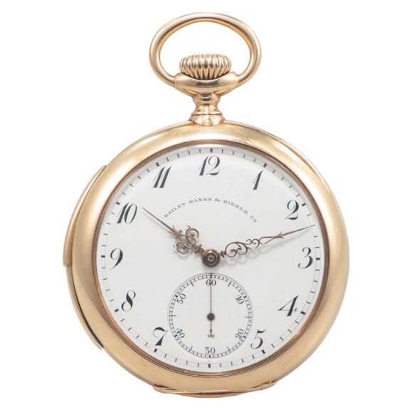 Fine Swiss gold minute repeating keyless pocket watch Circa 1903