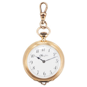 American 14K yellow gold open faced pocket watch Circa 1900