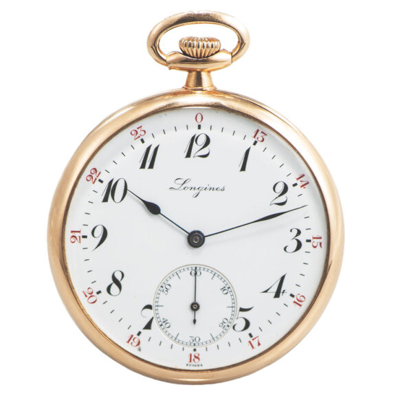 Fine Swiss 18K gold open faced lever pocket watch Circa 1920