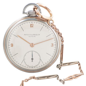Swiss pink gold and stainless steel keyless dress watch Circa 1938