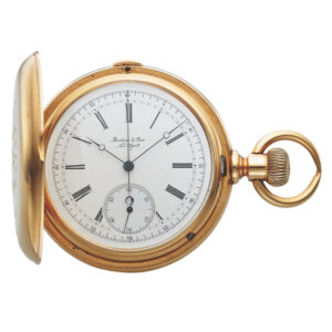 American gold lever pocket watch with chronograph Circa 1887
