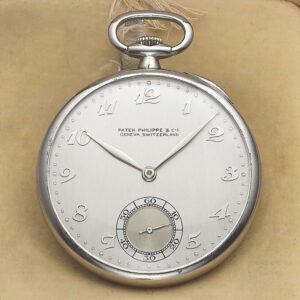 Swiss platinum open faced keyless dress watch Circa 1940