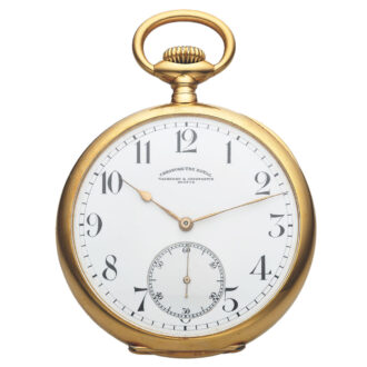 Swiss 18K gold keyless chronometer royal pocket watch Circa 1911