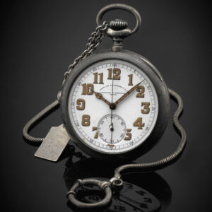 Interesting Swiss silver chronograph pocket watch Circa 1918
