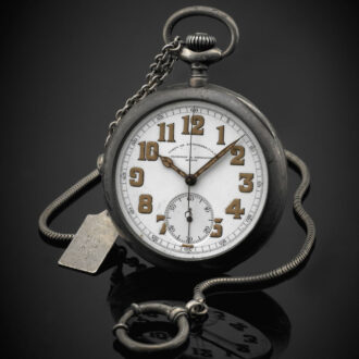 Interesting Swiss silver chronograph pocket watch Circa 1918