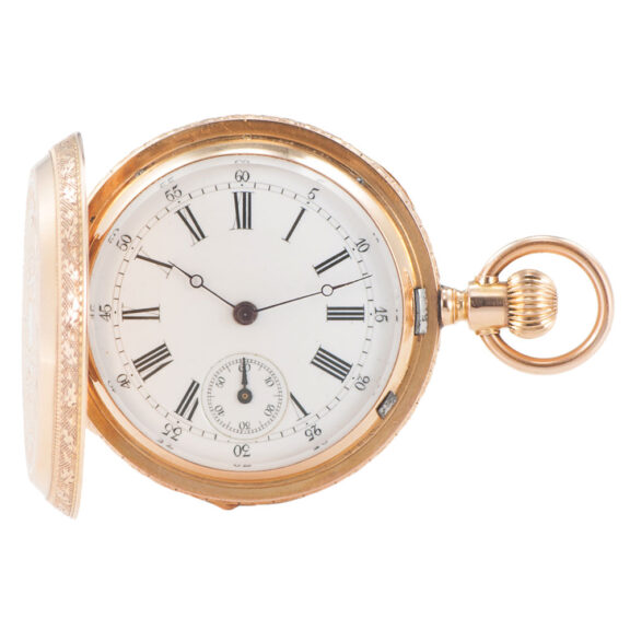 Very fine Swiss 18K gold lever miniature pocket watch Circa 1910