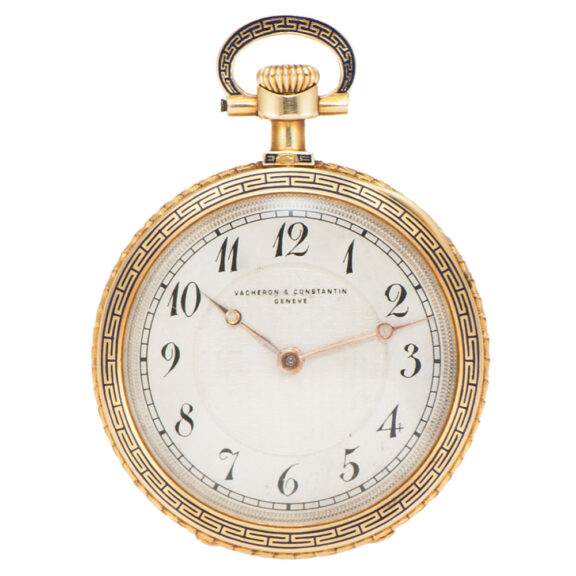 Swiss yellow gold and enamel miniature dress watch Circa 1910