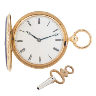 Swiss gold, enamel and diamond pocket watch Circa 1852