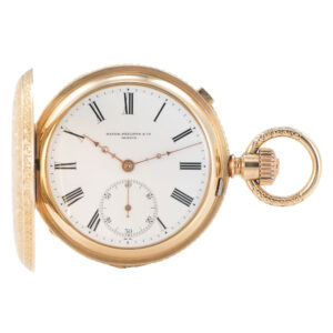 Rare Swiss gold quarter repeating hunting cased pocket watch Circa 1890