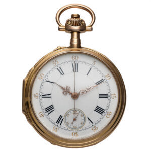 Swiss 18K pink gold chronograph pocket watch Circa 1881