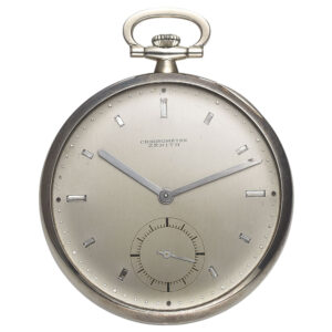 Swiss white gold and diamond chronometre pocket watch Circa 1920