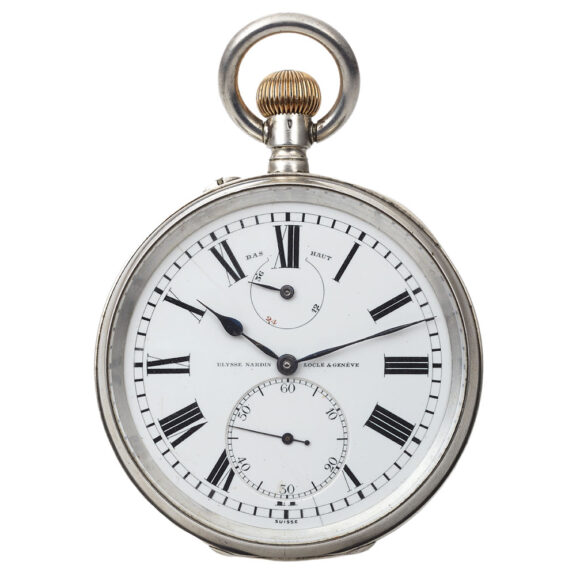 Large Swiss silver deck chronometer with 40h power reserve Circa 1930