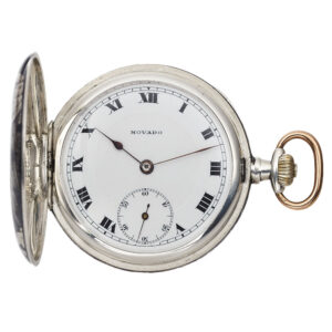 Unique Swiss silver hunting cased pocket watch Circa 1920