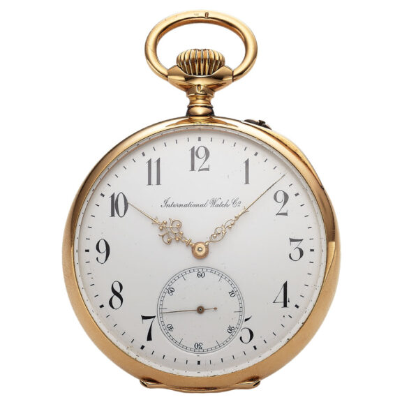 Swiss 18 Carat gold open faced lever pocket watch Circa 1910