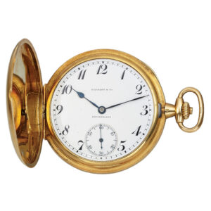 Swiss 18K gold hunting cased lever pocket watch Circa 1923