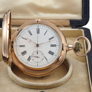 Swiss pink gold minute repeater with chronograph Circa 1890