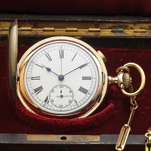 Swiss gold-plated minute repeating pocket watch Circa 1900