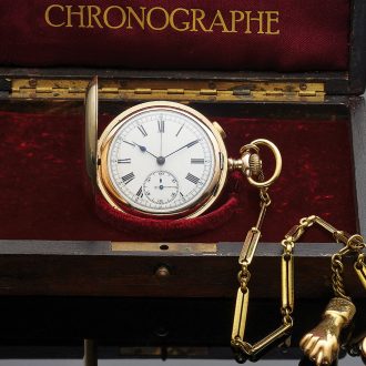 Swiss gold-plated minute repeating pocket watch Circa 1900