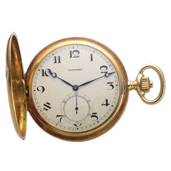 Swiss 18K yellow gold Grand Prix pocket watch Circa 1925