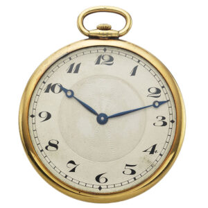 Swiss 18K yellow gold open faced pocket watch Circa 1930