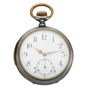 Swiss gunmetal minute repeating pocket watch Circa 1908