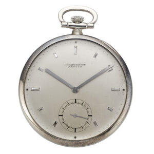 Swiss white gold and diamond chronometre pocket watch Circa 1920