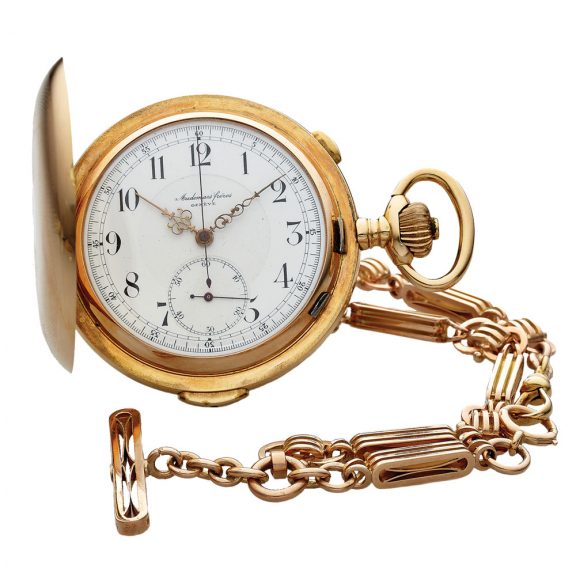 Swiss 14K pink gold minute repeating chronograph Circa 1905