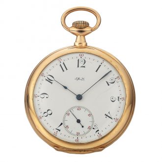 American pink gold open faced lever pocket watch Circa 1908