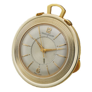 Swiss gold-plated alarm pocket watch model Memovox Circa 1961