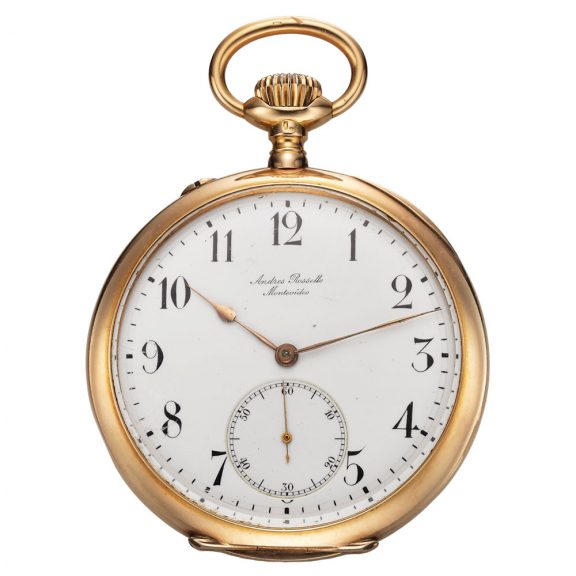 Swiss 18K pink gold open faced lever pocket watch Circa 1920