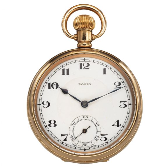 Swiss gold-plated open faced lever by Rolex Circa 1934