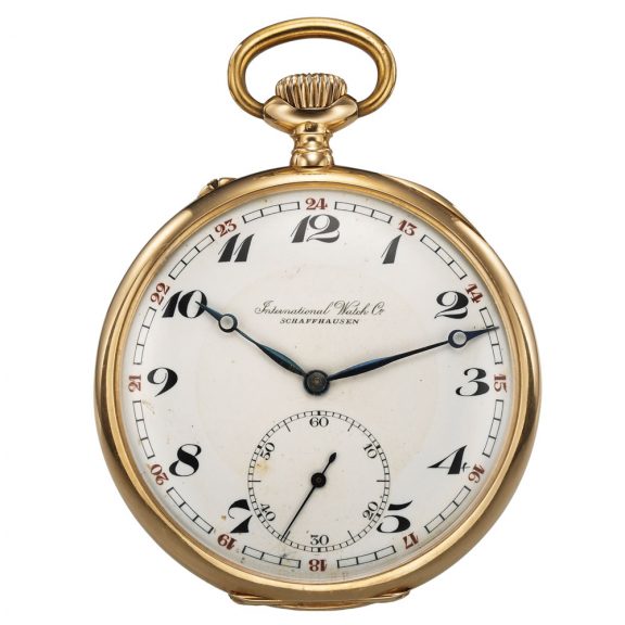 Swiss 14K gold open faced keyless dress watch Circa 1920