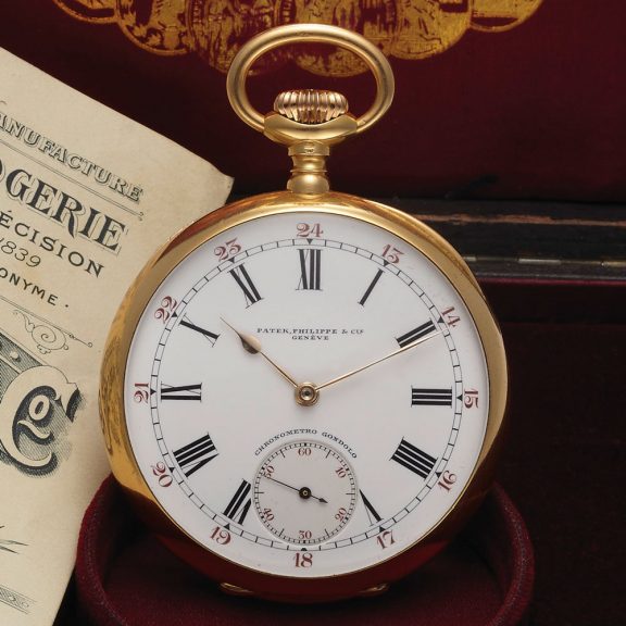Swiss 18 carat gold Chronometro Gondolo pocket watch Circa 1908