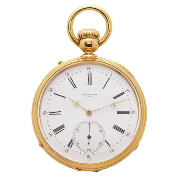 French yellow gold keyless lever pocket watch Circa 1870