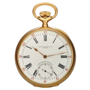 Large Swiss 18K gold Chronometro Gondolo pocket watch Circa 1910