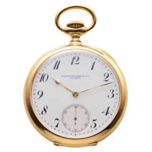 Rare Swiss gold open faced lever pocket watch Circa 1910