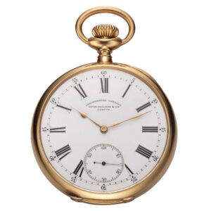 Large Swiss 18K gold Chronometro Gondolo pocket watch Circa 1905