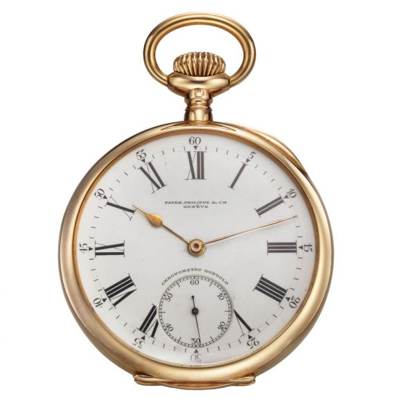 Large Swiss 18K gold Chronometro Gondolo pocket watch Circa 1907