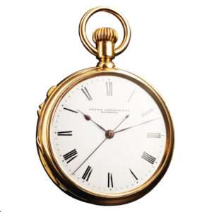 Excellent Swiss gold two-train keyless pocket watch Circa 1904