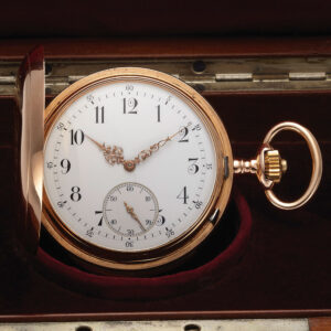 Swiss 14-carat pink gold minute repeating pocket watch Circa 1895