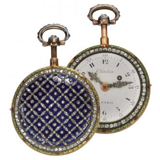 French gold quarter repeating verge in Louis XVI case Circa 1780