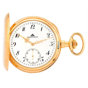 German 14K gold hunting cased precision watch Circa 1930