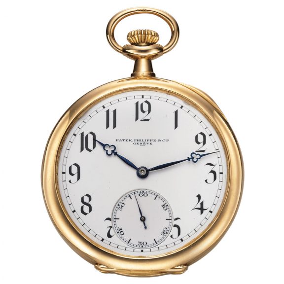 Swiss 18-carat yellow gold keyless dress pocket watch Circa 1916