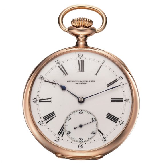 Swiss 18-carat pink gold keyless lever pocket watch Circa 1904