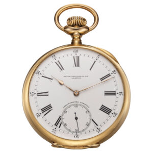 Large Swiss 18K gold Chronometro Gondolo pocket watch Circa 1908