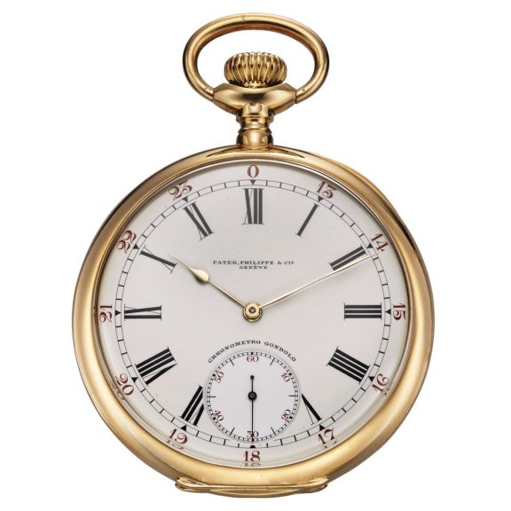 Swiss 18K yellow gold keyless lever pocket watch Circa 1910