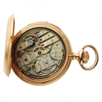 Excellent Swiss pink gold minute repeating pocket watch Circa 1895