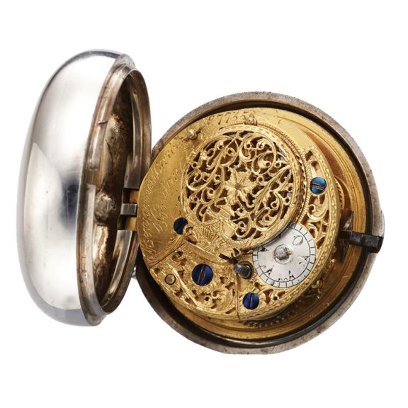 English silver triple-cased watch made for the Islamic market Circa 1780 English silver triple-cased watch made for the Islamic market Circa 1780